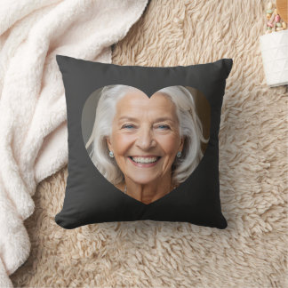 Almofada Custom photo heart mask Throw Pillow 