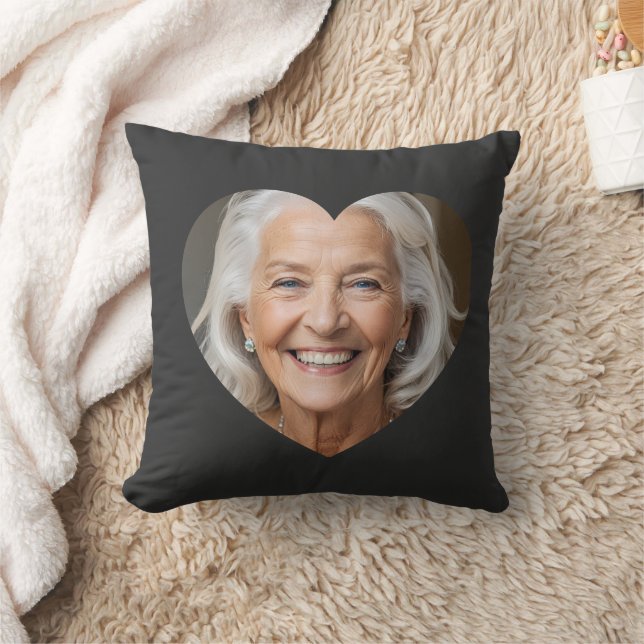 Almofada Custom photo heart mask Throw Pillow  (Cobertor)