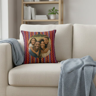 Almofada Custom Photo Throw Pillow – Family Memories Gift