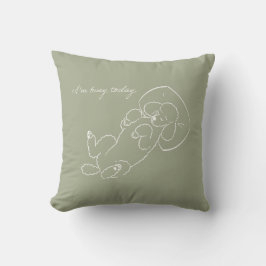 Almofada Custom Poodle Dog Mom Pillow Funny I'm Busy Today 