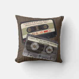 Almofada Custom Text | Cassete de Música Retro Love Mixtape