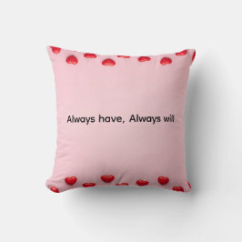 Almofada Custom text valentine heart border background