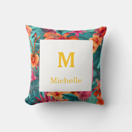 Almofada Custom Vibrant Floral Beauty Tropical Interior