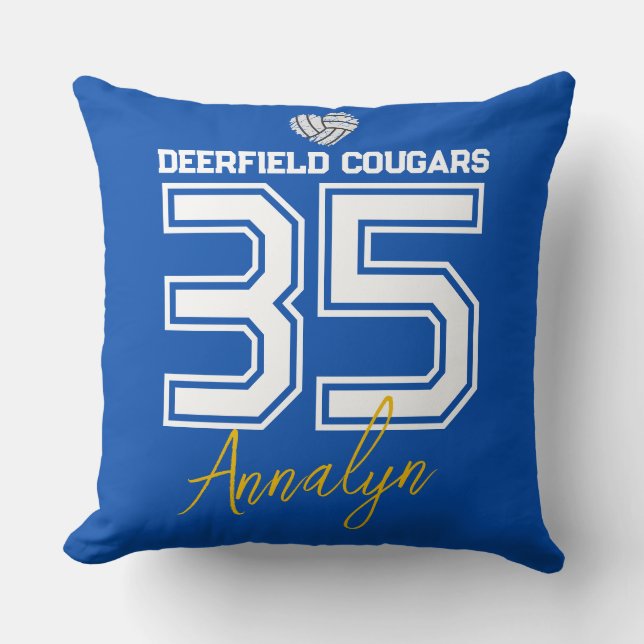 Almofada Custom Volleyball Senior Night Graduation (Frente)