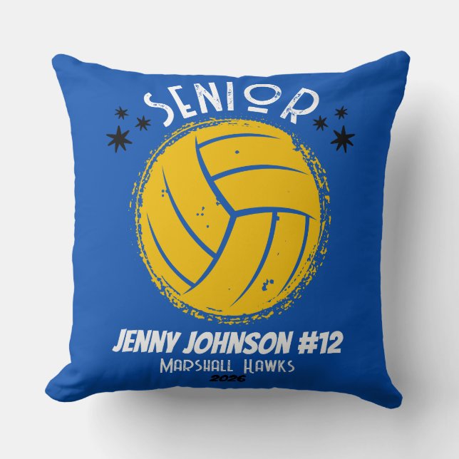 Almofada Custom Volleyball Senior Night Graduation (Frente)