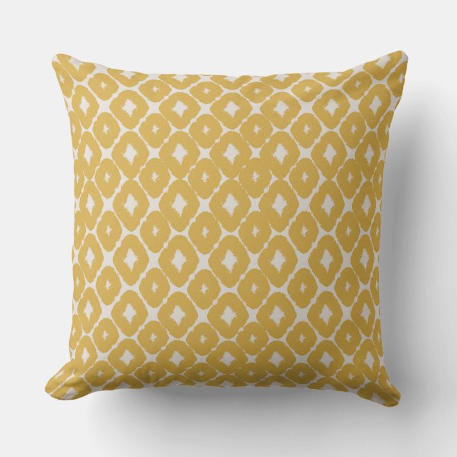 Almofada Customizable Boho Mustard Diamonds Cushion (Frente)