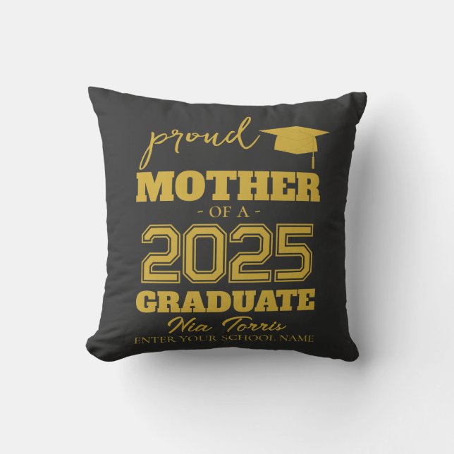 Almofada Customized proud mother of a graduate 2025 (Frente)