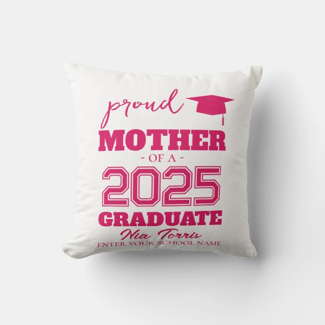 Almofada Customized proud mother of a graduate 2025 (Frente)