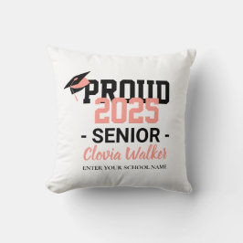 Almofada Customized proud school senior graduate