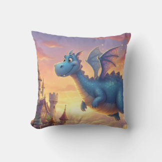 Almofada Cute Baby Dragon Nursery Throw Pillow
