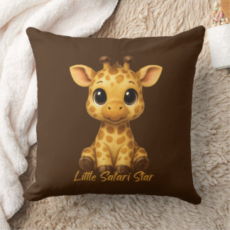 Almofada Cute Baby Giraffe Throw Pillow