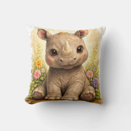 Almofada Cute Baby Rhino Kawaii Animal Nursery Gift Pillow