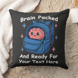 Almofada Cute Back-to-School Customizable “Brain Ready"