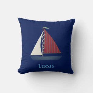 Almofada Cute Blue Toy Sailboat