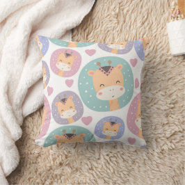 Almofada Cute Boho Little Giraffe Patterno