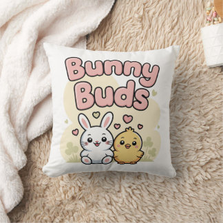 Almofada Cute Bunny Buds Easter Throw Pillow
