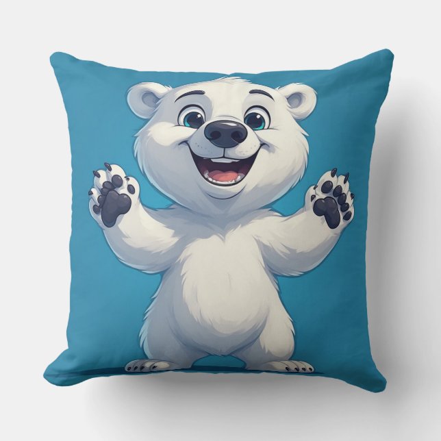 Almofada Cute Cartoon Polar Bear Character  (Frente)