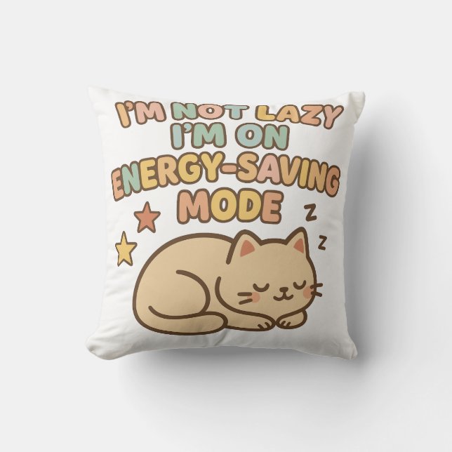 Almofada Cute Cat Energy Saver Tee (Frente)