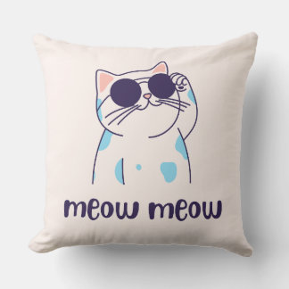 Almofada cute cat meow meow pillow
