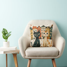 Almofada Cute Cats Throw Pillow