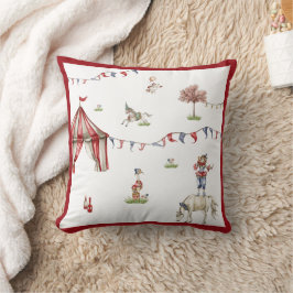 Almofada Cute Children Circus Carnival Animals Pattern