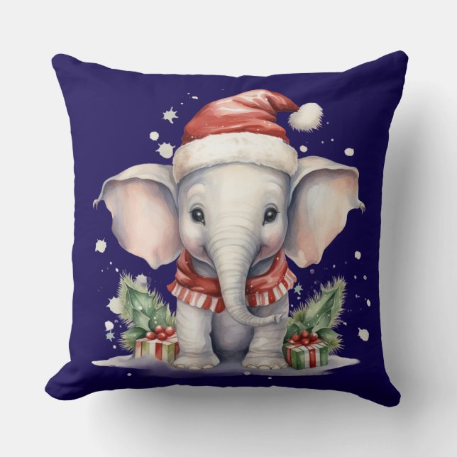 Almofada Cute Christmas Elephant (Frente)