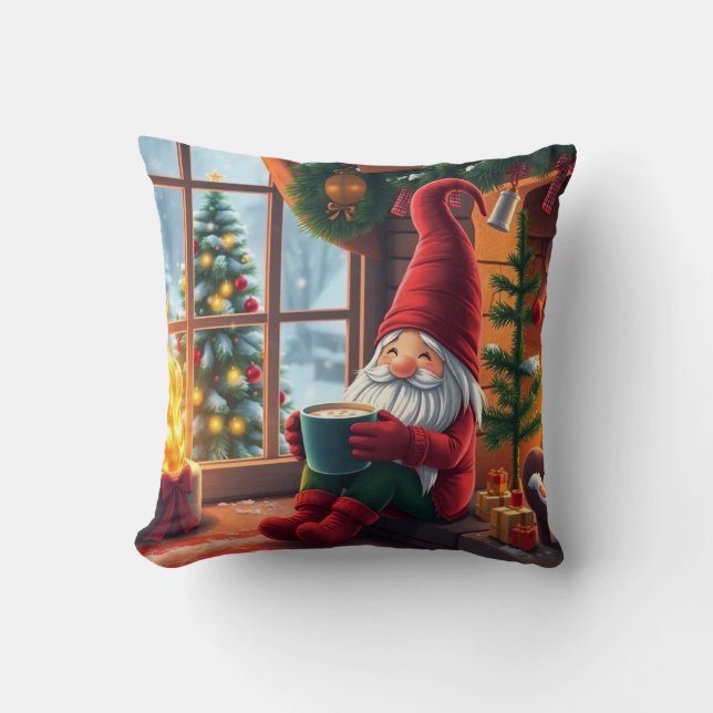 Almofada Cute Christmas gnome (Frente)
