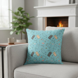 Almofada Cute & Cozy Sleepy Cat Dreams Pattern