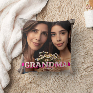 Almofada Cute Custom Photo Keepsake Grandma Grandpa Gift 