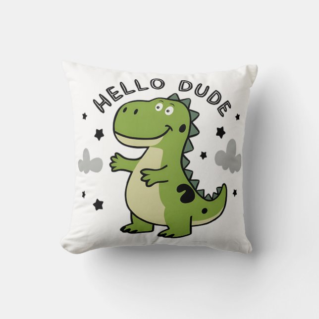 Almofada Cute Dinosaur for أطفال Kids | Hello Dude (Frente)