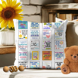 Almofada Cute escritura versículo bíblico memória crianças