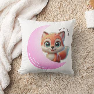 Almofada Cute Fox Pink Moon Cushion