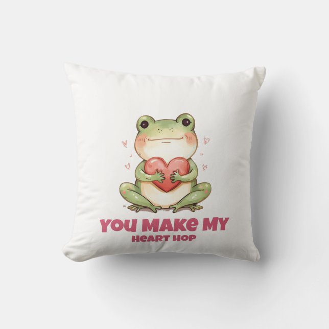 Almofada Cute Frog Valentine Tee (Frente)