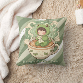 Almofada Cute Froggy Coffee Tale Design