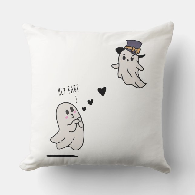 Almofada Cute ghosts couple talking (Frente)