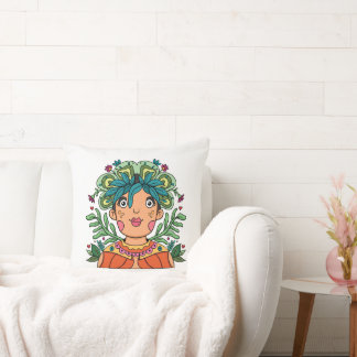 Almofada Cute Girl, Throw Pillow