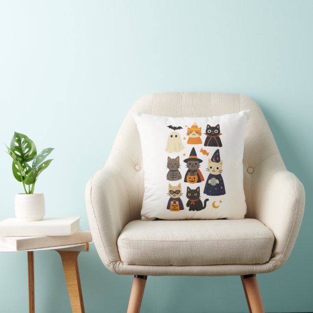 Almofada Cute Halloween Cat Pillow (Cadeira)