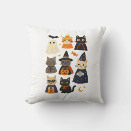 Almofada Cute Halloween Cat Pillow
