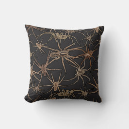 Almofada Cute Halloween Spiders on Midnight Black