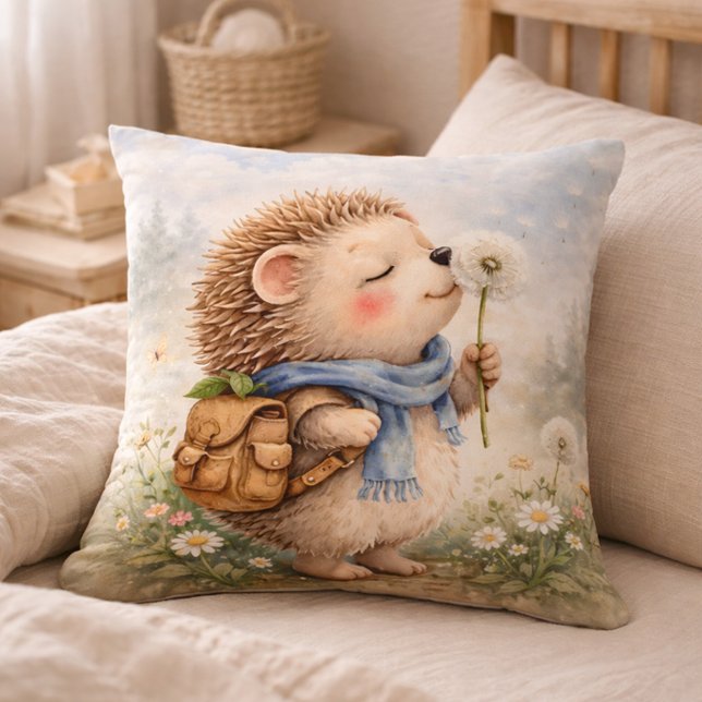 Almofada Cute Hedgehog Dandelion Kids Room & Nursery (Criador carregado)