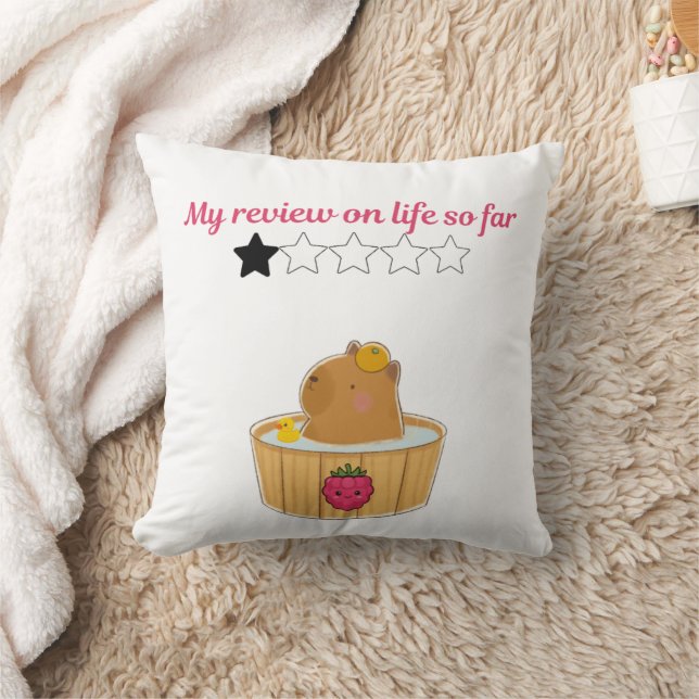 Almofada Cute kawaii design de desenho do capybara  (Cobertor)