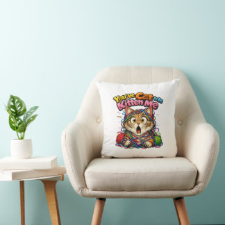 Almofada Cute Kawaii Kitten Cat Throw Pillow