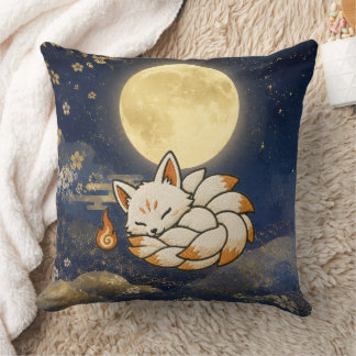 Almofada Cute Kitsune Halloween Pillow | Japanese Yokai
