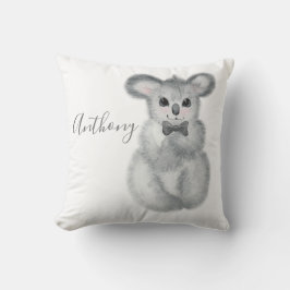 Almofada Cute Koala Bear Name Floral Modern Simples Throw P