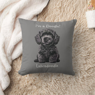 Almofada Cute Labradoodle Puppy - Sou um Doodle!