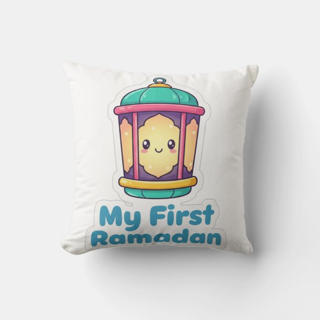 Almofada Cute Lantern My First Ramadan Baby Gift Throw Pill (Frente)