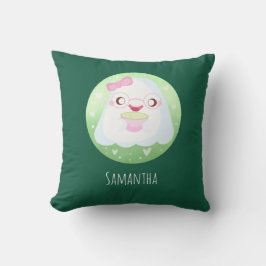 Almofada Cute Matcha Latte Fantasma