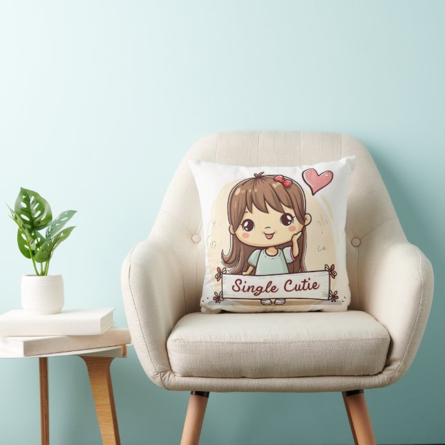 Almofada Cute Menina Única e Fofa (Cadeira)