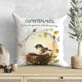 Almofada Cute Motivação de Berçário de Pássaros em Aquarela