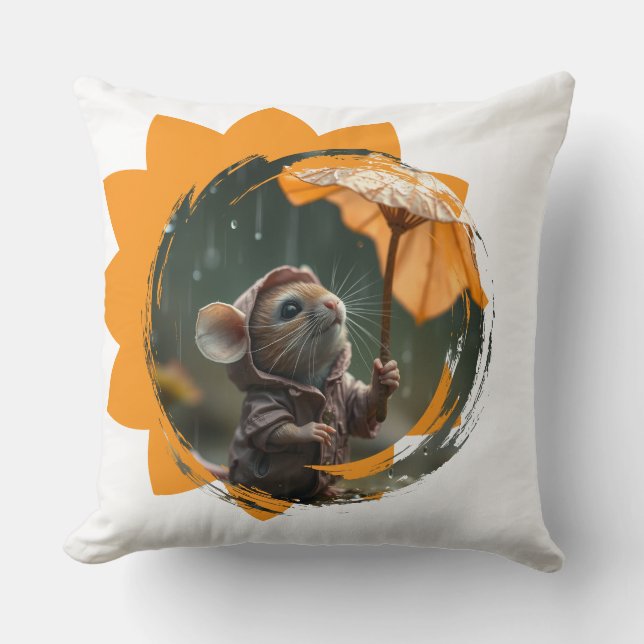 Almofada Cute Mouse Throw Pillow (Frente)